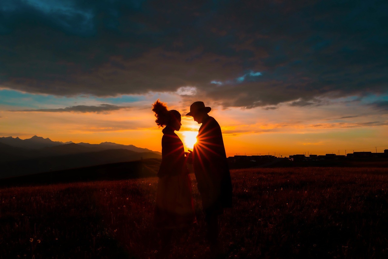 sunset, silhouettes, romantic, together, love, romance, couple, romantic, love, love, nature, love, love, love, couple